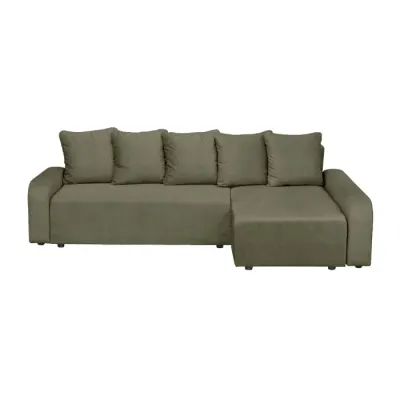 Coltar extensibil RIO, cu arcuri si lada depozitare, colt interschimbabil, kaki, 235x140x83 cm