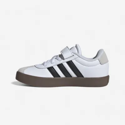 Încălțăminte Educație fizică ADIDAS VL COURT Alb-Negru-Gri Copii