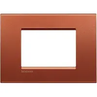 Rama ornament 3 module Bticino Living Light LNA4803RK, caramiziu