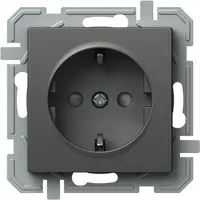 Logiq Priza SCHUKO borne cu surub 1P 16A Antracit, TEM Modul TEM-VQ10ATXO-U