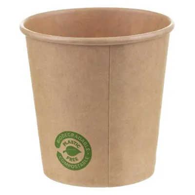 Pahare din Carton, 120 ml, Biodegradabile, Kraft, 25 Bucati