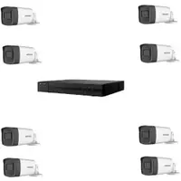 Kit 8 camere de supraveghere Hikvision, 5MP, IR 40m, microfon, DVR 8 canale