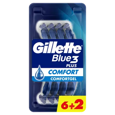 Set aparate de ras de unica folosinta Blue3 Comfort Plus, 8 bucati, Gillette