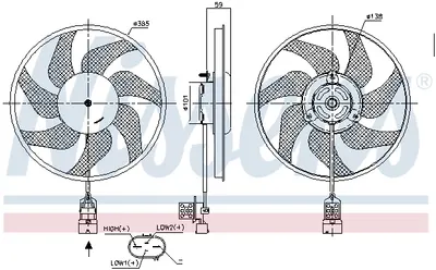 Ventilator radiator potrivit OPEL COMBO TOUR, COMBO MINIVAN, CORSA C, TIGRA 1.0-1.8 09.00