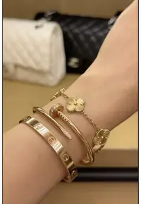 Set Bratari aur 14K - zirconia - 18 cm