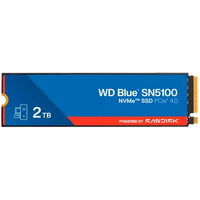 SSD WD Blue SN5100 2TB M.2 2280 PCIe Gen4 x4 NVMe QLC 3D, Read/Write: 7100/6700 MBps, IOPS 1000K/1300K, TBW: 900