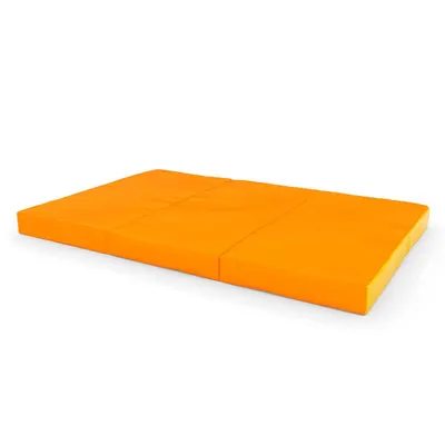 Saltea de gimnastică Comet 150x100x10 trei piese portocaliu și galben
