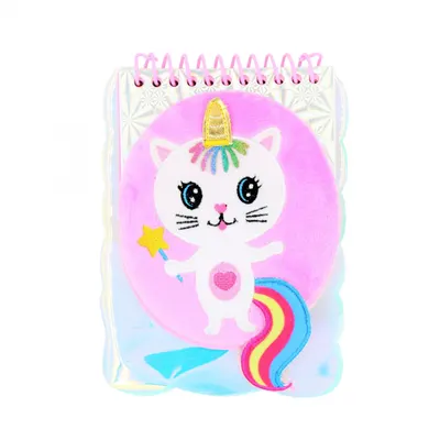 Carnețel, 3D, Pisicuță zână unicorn, 60 pagini