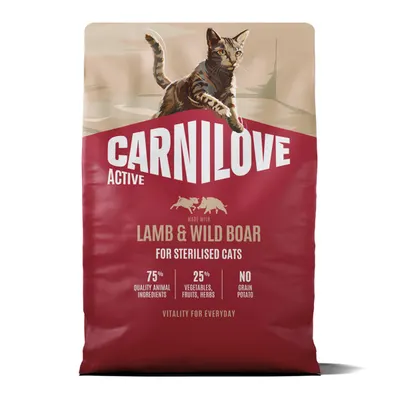 Carnilove Active Cat Dry Lamb & Wild Boar Sterilised Adult All Breeds 2 kg