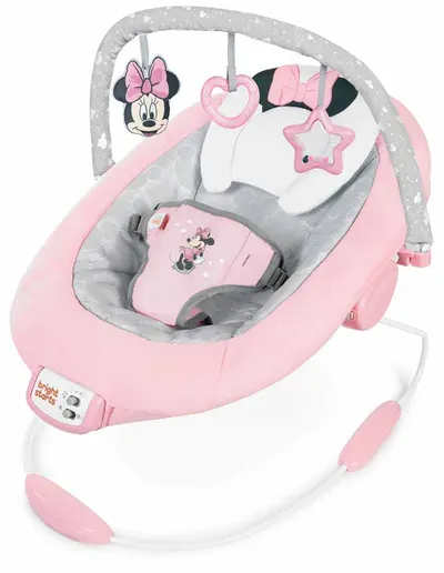 Șezlong cu muzică și vibrații Bright Starts Disney Baby - Minnie Mouse