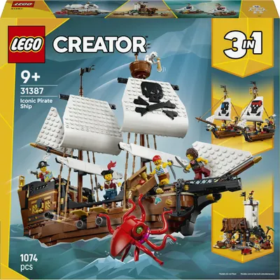 Constructor LEGO Creator 3 în 1 - Corabie pirat emblematică (31387)