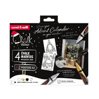 Set Xmas 4 markere cu vopsea Uni Chalk PWE-5M Xmas Elegante, varf rotund 1.8-2.5mm