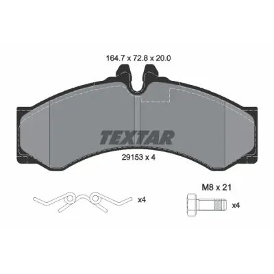 Set placute frana, frana disc TEXTAR 2915301