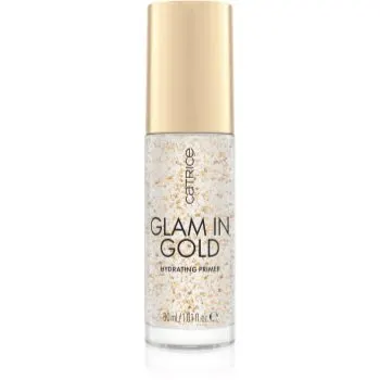 Catrice Glam In Gold Hydrating Primer baza hidratantă de machiaj cu aur de 24 de karate