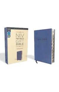 Niv, Premium Gift Bible, Leathersoft, Navy, Red Letter Edition, Indexed, Comfort Print