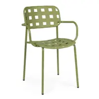 Scaune de grădină verzi 4 buc. din metal Clover – Bizzotto