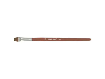 Pensula plata pentru acuarela si tempera din par de ponei Milan - 121/4, scurta