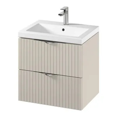 Set dulap baie suspendat 2 sertare lavoar inclus, 60 cm, casmir mat, MDF, Cersanit Tirso