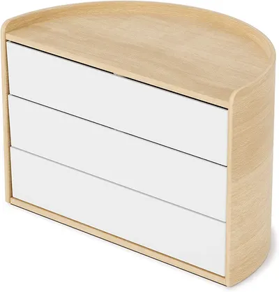 Cutie pentru bijuterii și accesorii Umbra - Moona, albă