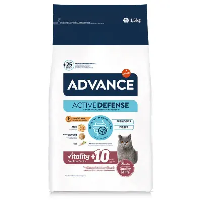 Hrana uscata pentru pisici Advance Vitality Steril Senior +10 ani 1,5 kg