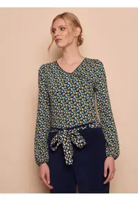 Bluza cu decolteu in V si cordon