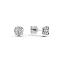 Cercei din aur alb cu diamante de 0.345ct