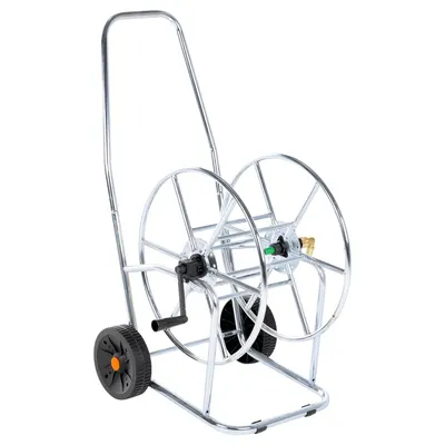 vidaXL Cărucior cu tambur pentru furtun de 80 m 4/2", oțel