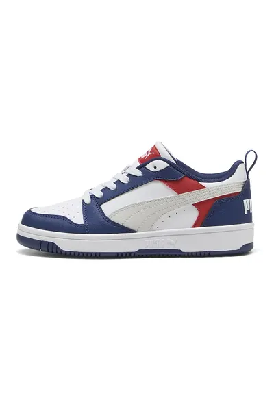 Pantofi sport Rebound V6 din piele ecologica - Alb/Albastru inchis/Rosu vermillion