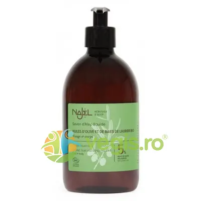 Sapun de Alep Lichid cu 5% Ulei de Dafin Ecologic/Bio 500ml