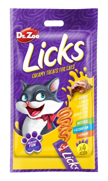 Dr Zoo Licks, recompense pisici, Iepure, 4x15 g