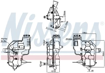 Vas expansiune cu capac, cu senzor nivel potrivit LAND ROVER DISCOVERY III, DISCOVERY IV, RANGE ROVER SPORT I 07.04-12.18