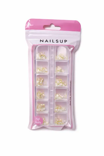 Decor Unghii NailsUp Mix Set Nail Art Perle si Caviar Gold