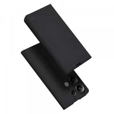 Husa pentru Xiaomi Redmi Note 13 Pro 4G / Poco M6 Pro 4G, Techsuit, Magskin Book, Neagra