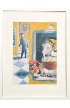 Print de arta inramat. V-ati ascuns