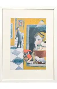 Print de arta inramat. V-ati ascuns