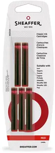 Cartușe pentru stilouri Sheaffer -Roșu, 5 bucăți