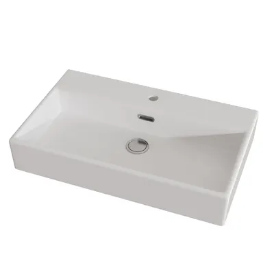 Lavoar baie pe blat Celesta Urban 70 70 x 41 x 14 cm orificiu baterie ceramica alb