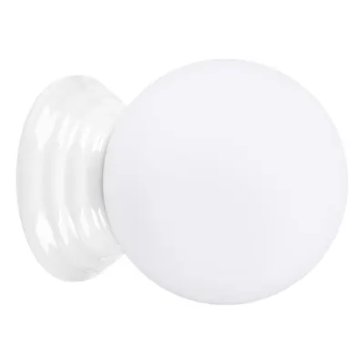 Aplică de perete albă din ceramică ø 12 cm Farsa – Sollux