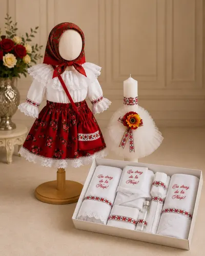 Set Traditional Botez - Costumas Trusou Lumanare Carmen 2