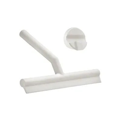 Racletă pentru baie cu suport Zone White, alb