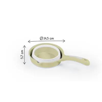 Recipient pliabil cu maner pentru baie verde eco, design ergonomic, materiale non-toxice, fara BPA, 6 luni+
