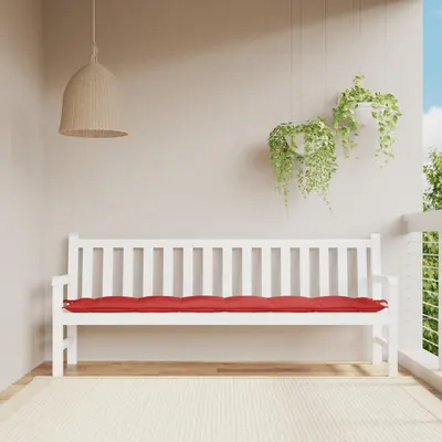 vidaXL Pernă bancă de grădină, roșu, 200x50x7 cm, textil oxford
