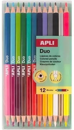 Creioane colorate Apli - 24 culori, două capete