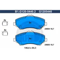 Set placute frana, frana disc GALFER B1.G120-5440.2
