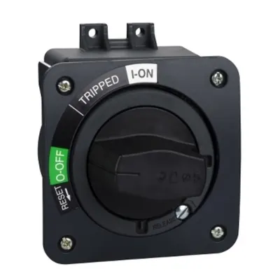 Maneta Rotativa -Pt.Ezc100 -Maneta Neagra Placa Frontala Neagra -Montare Directa