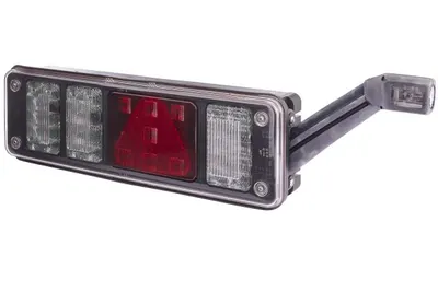 Stop spate dreapta (LED, 24V, cu intermitent, cu far de ceata, lumina de marsarier, cu stop, lumina de parcare, reflector triunghiular, cu lampa cu brat prelungitor cu semnalizator)