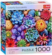 Puzzle Trefl din 1000 piese - Suculente colorate