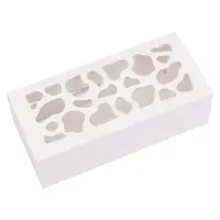 Cutie dreptunghiulară cu fereastră asimetrică - alb (set 50 buc) - 6x13x4cm - Default Title