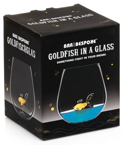Pahar Mikamax - Goldfish in a Glass, 550 ml