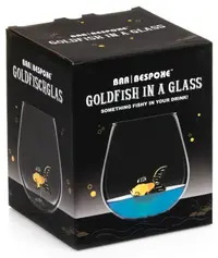 Pahar Mikamax - Goldfish in a Glass, 550 ml